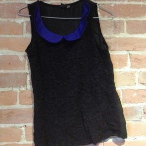 Lacey top + black cardigan